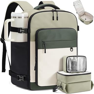 LOVEVOOK Travel Backpack for Women & Men, 40L Large Airline Approved Carry on Backpack for Travel, TSA Personal Item Travel Bag with 3 Packing Cubes, Waterproof Travel Essentials Bag fits 17" Laptop