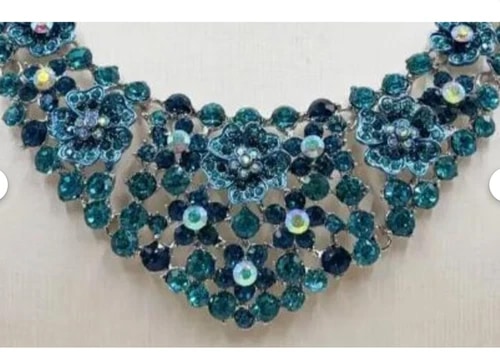 JEWELRY SET- Rhinestone Inlaid, Blue Luxury Elegant Jewelry Set view 4