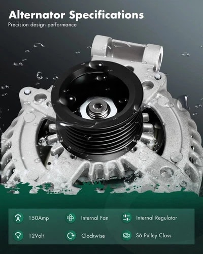 SCITOO Alternator 12V 150Amp For For 05-09 Land Rover LR3 4.4L Replaces AND0327 view 2