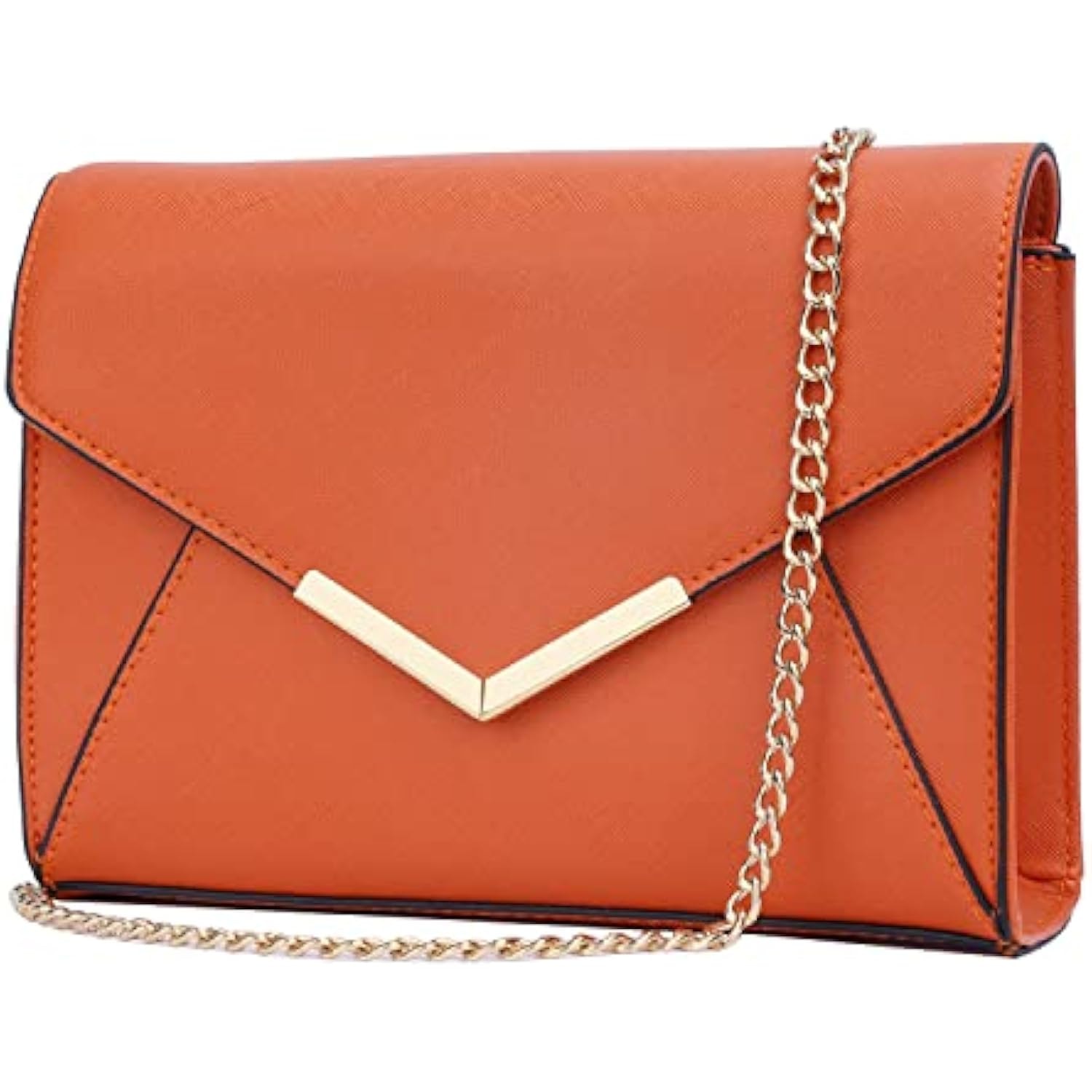 KKXIU Women Elegant Faux Leather Evening Envelope Clutch Purse Foldover Bags for Party Wedding Prom view 2