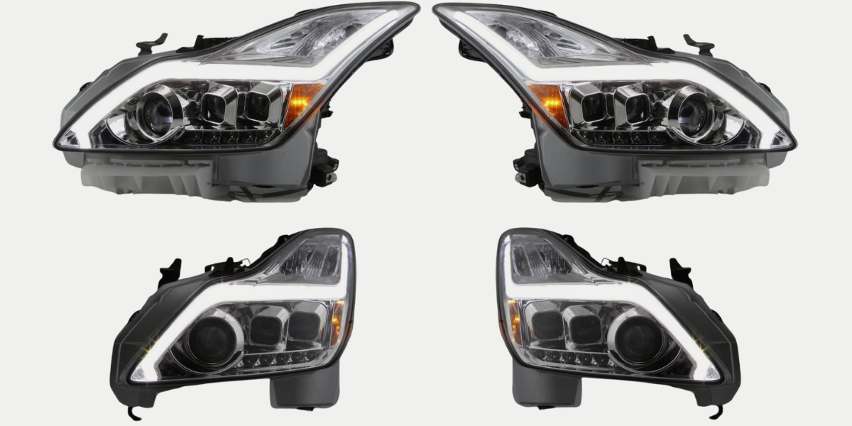 2008-2015 G37 Coupe Smoked Projector Headlights