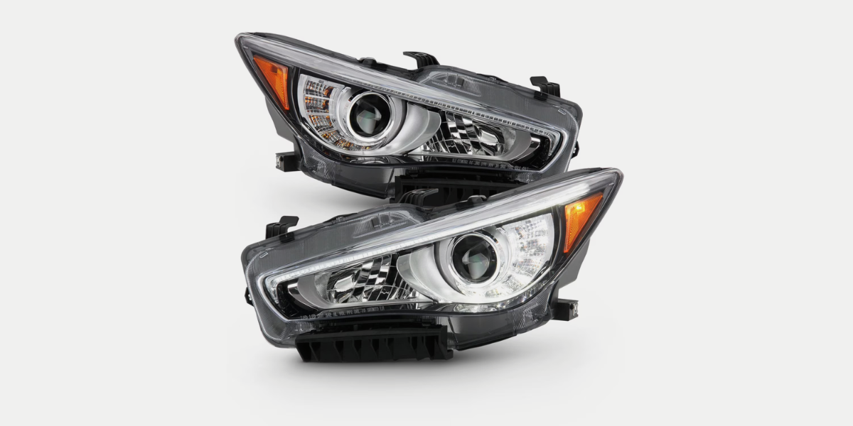Infiniti Q50 Chrome Headlight