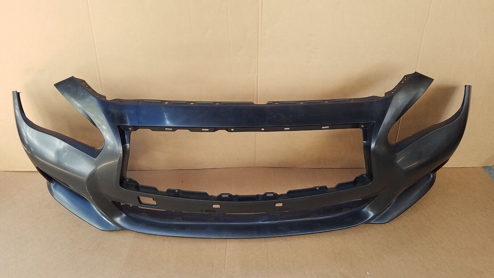 FOR-2014-2017-INFINITI-Q50-FRONT-BUMPER-COVER-WITHOUT-SENSOR-HOLES-125341081770-2