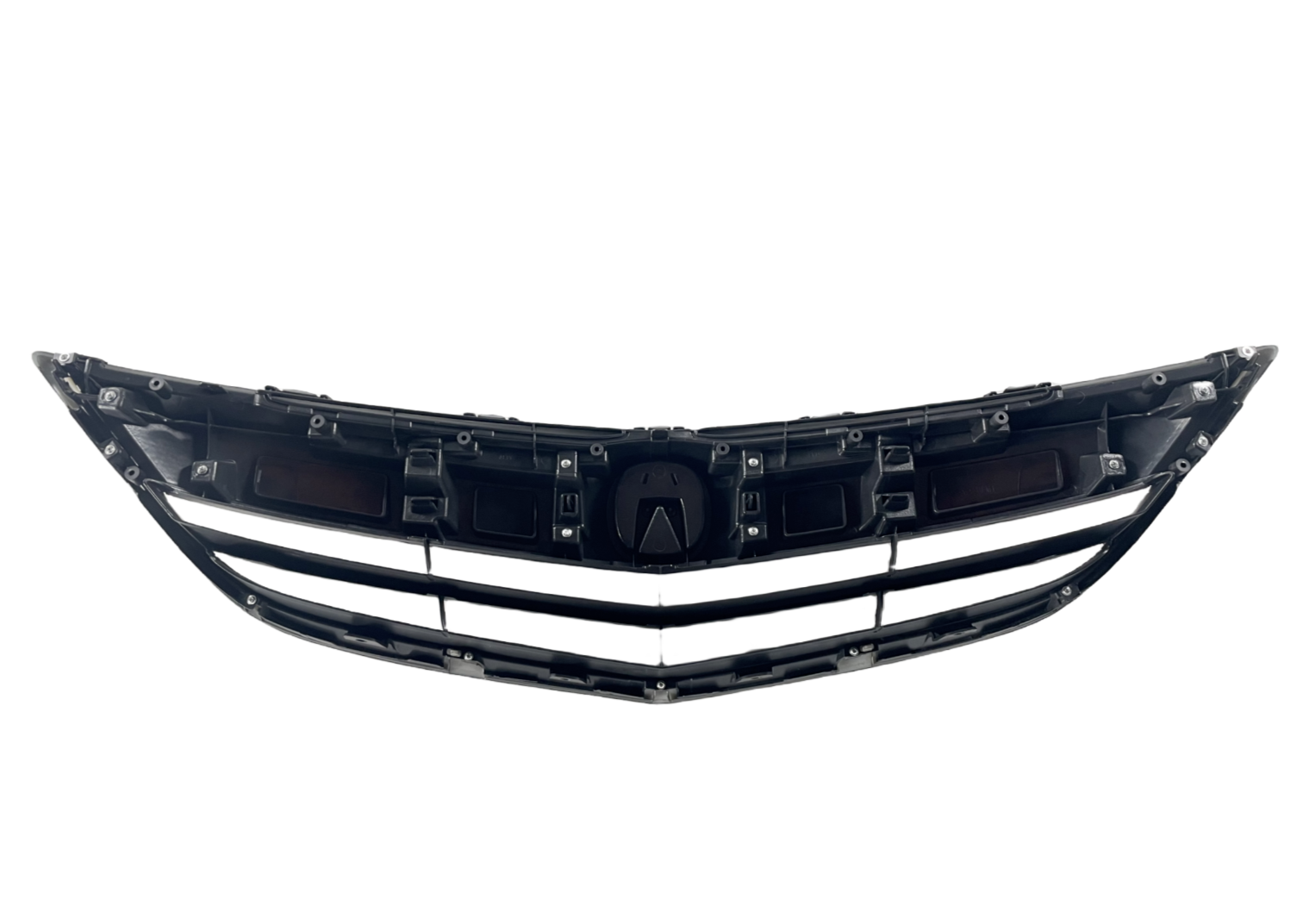 FOR-13-15-ACURA-ILX-SEDAN-FRONT-BUMPER-UPPER-GRILLE-WMOLDING-MATTE-BLACK-126383502876-7