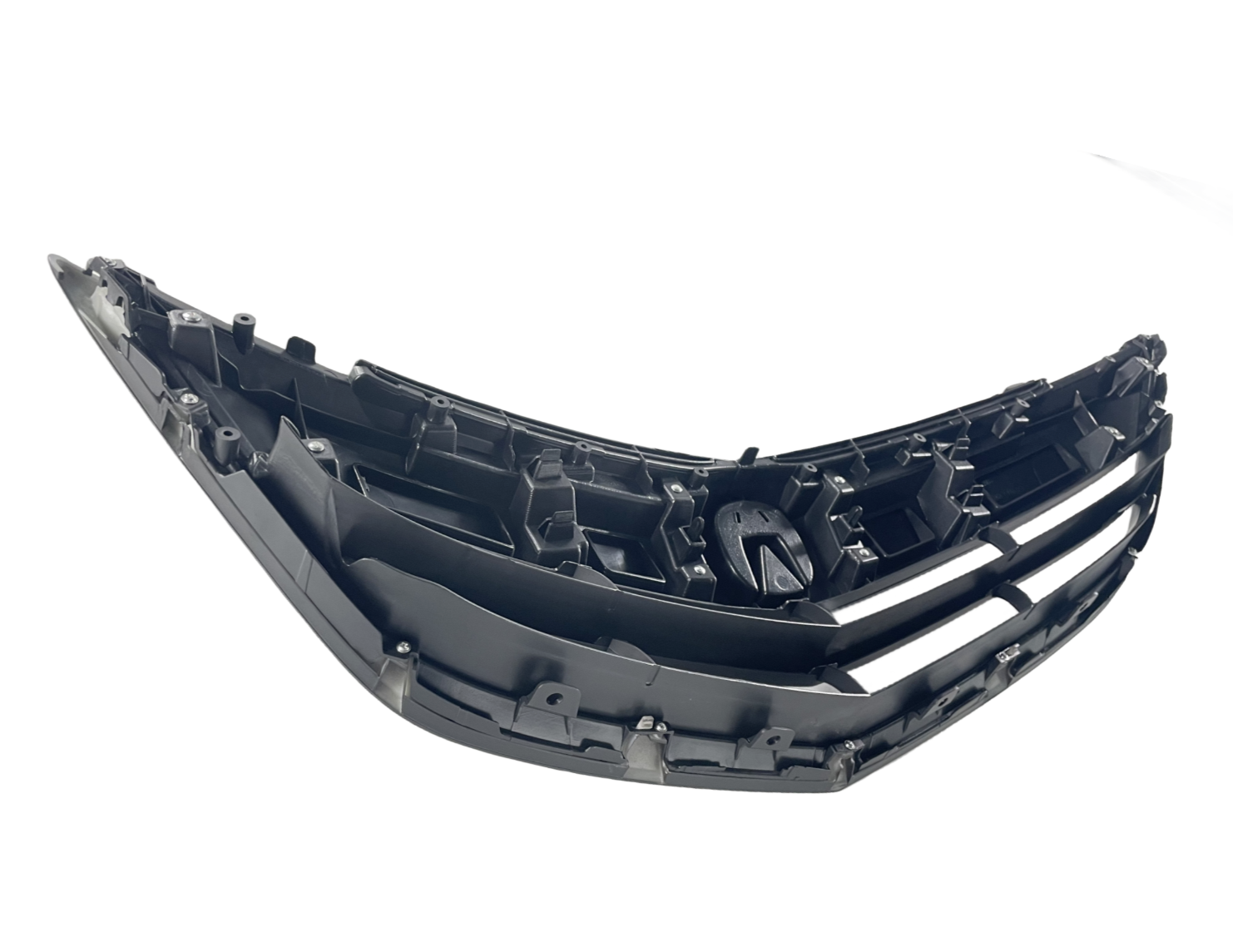 FOR-13-15-ACURA-ILX-SEDAN-FRONT-BUMPER-UPPER-GRILLE-WMOLDING-MATTE-BLACK-126383502876-8