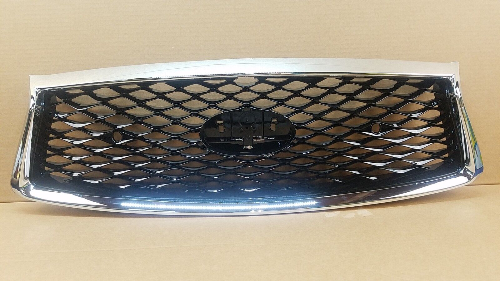 FOR-2018-2020-INFINITI-Q50-FRONT-BUMPER-UPPER-GRILLE-WO-EMBLEM-CHROME-125566231736-2