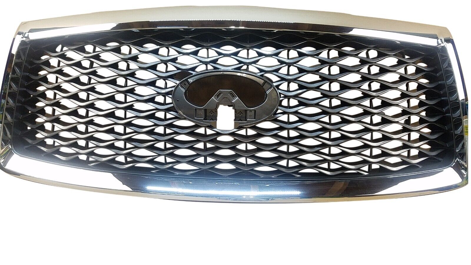 FOR-18-21-INFINITI-QX80-FRONT-BUMPER-UPPER-GRILLE-W-CAMERA-OPTION-WO-EMBLEM-125594120449-2