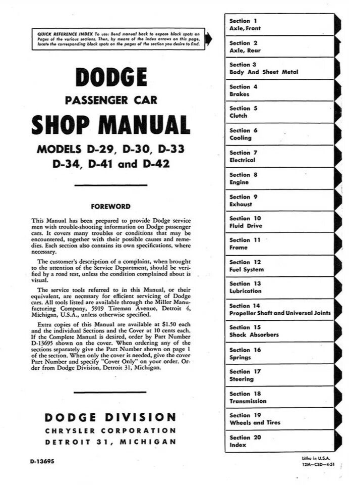 For-1949-1952-Dodge-Meadowbrook-Factory-Repair-Shop-Service-Manual-Catalog-173238223989-2